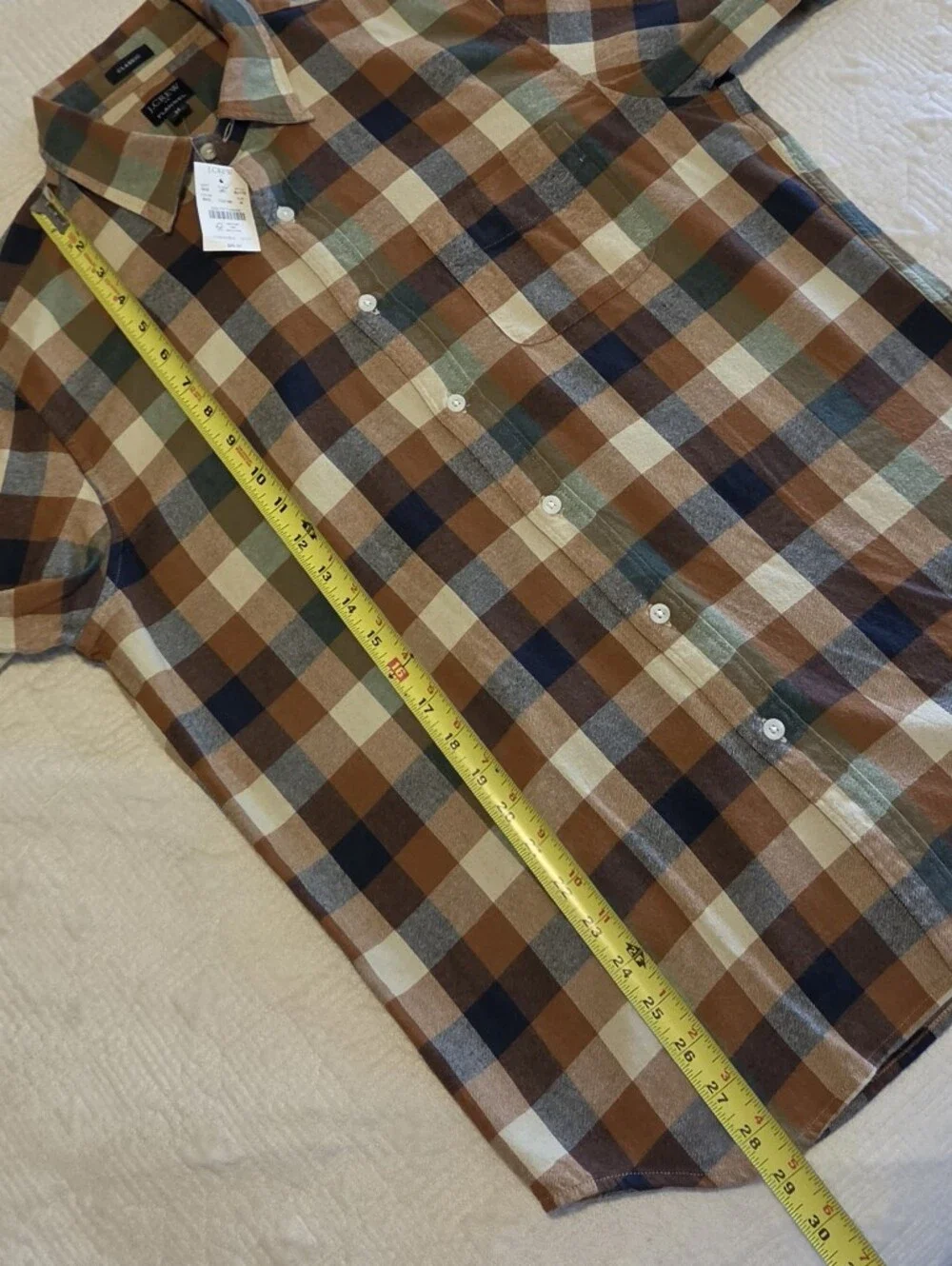 NWT J. Crew Classic Fit Flannel, Size Medium